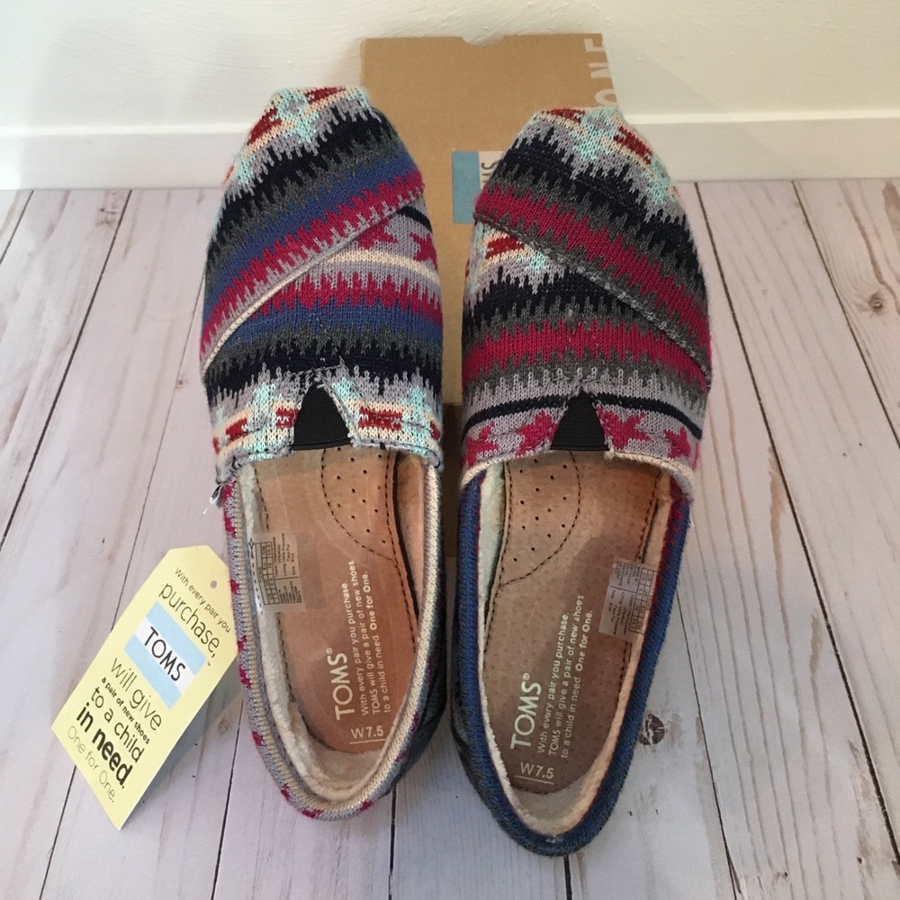 TOM’S Multi Knit Shearling Slip-On